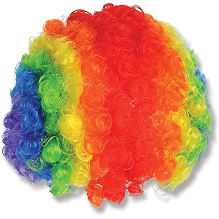 Amscan Wonka amscan 840170 Clown Costume Wig | Multicolor | 1 Pc, One Size-Child - Image 3